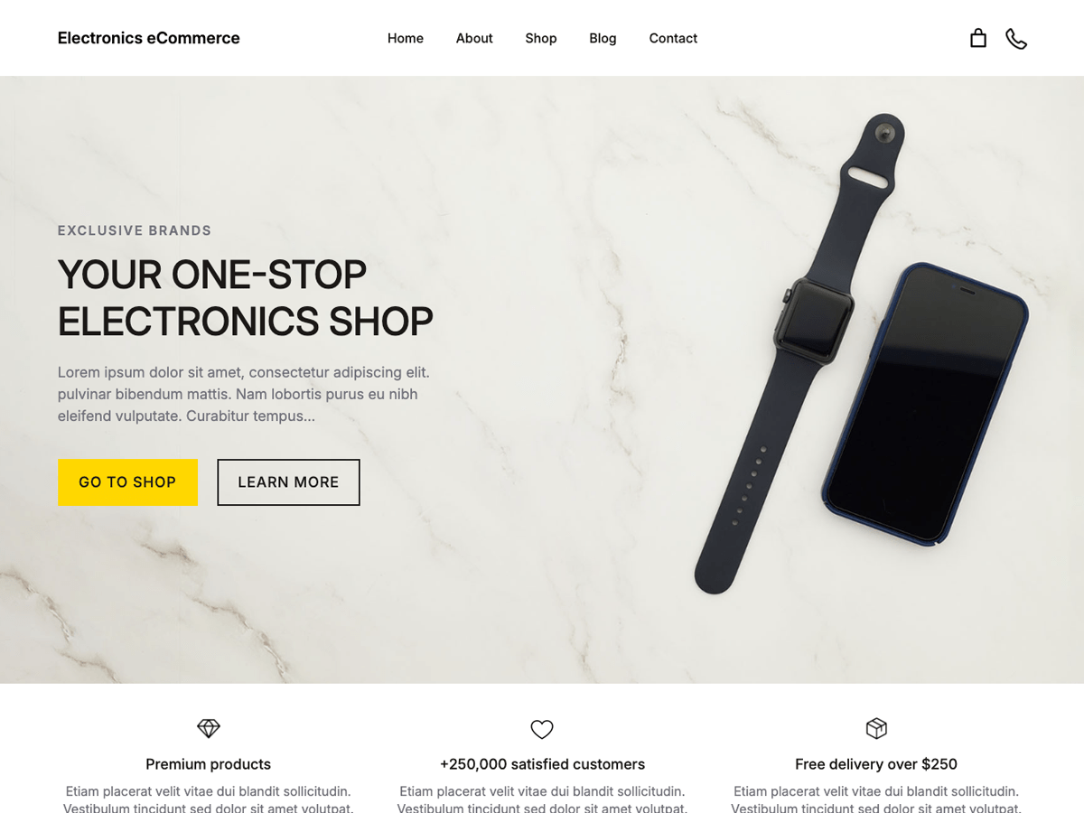 Electronics Store eCommerce - Tema WordPress Electronics Store eCommerce