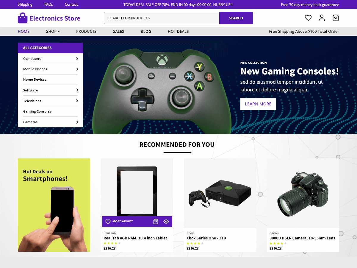 Electronics Store - Tema WordPress Electronics Store