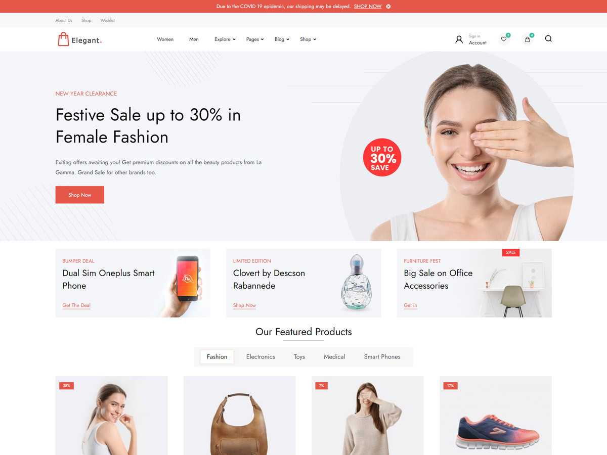 Elegant shop - Tema WordPress Elegant shop
