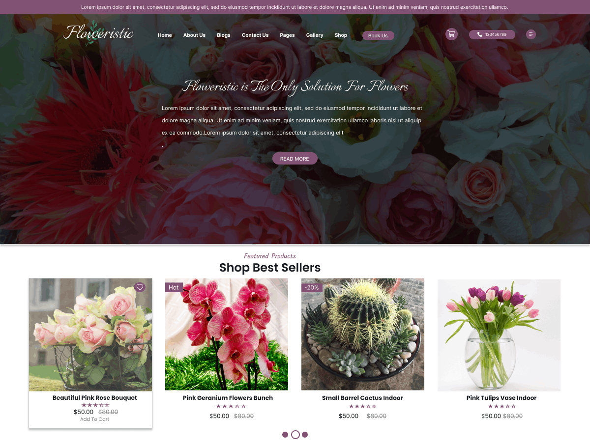 Elite florist - Tema WordPress Elite florist