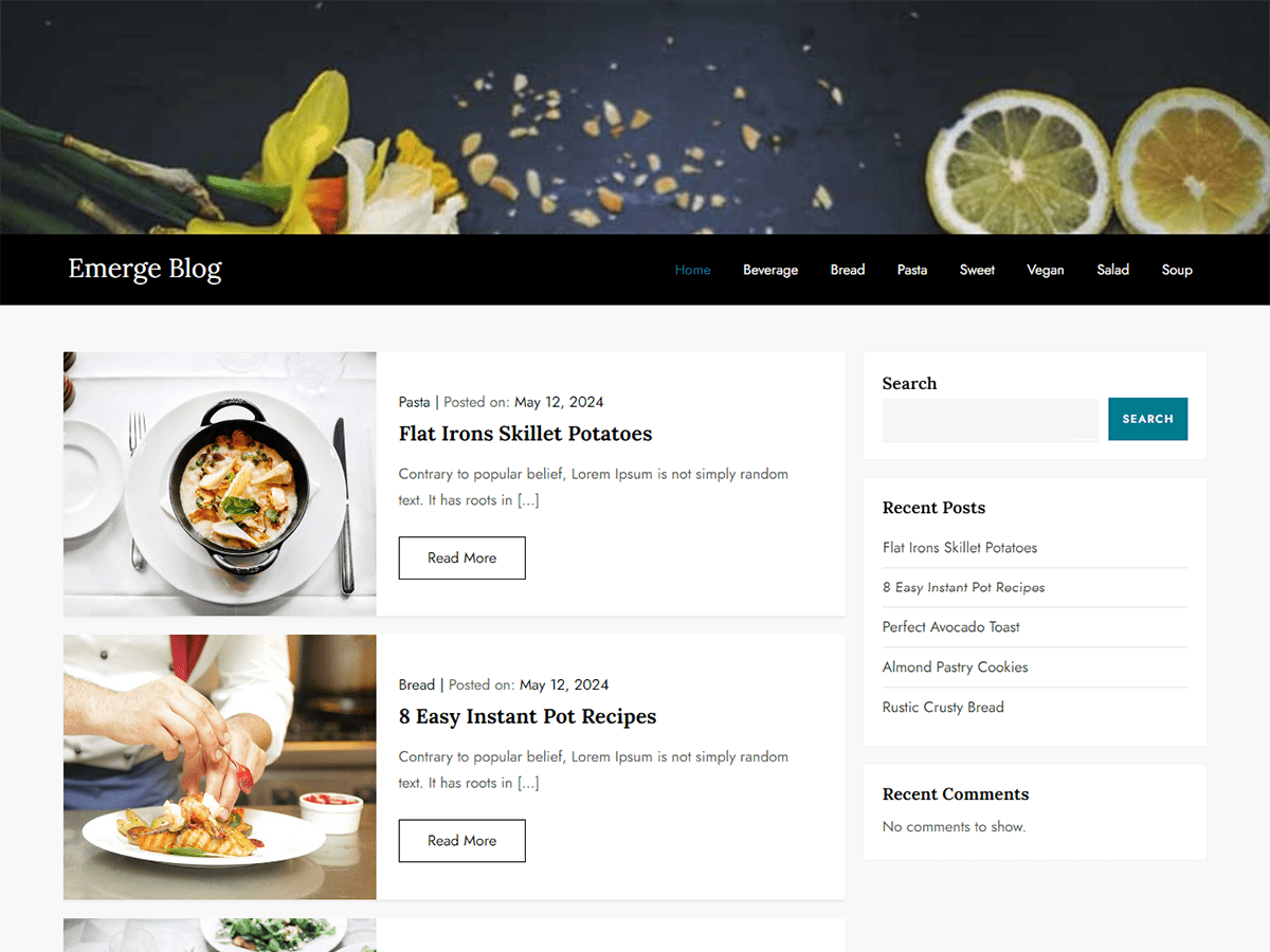 Emerge Blog - Tema WordPress Emerge Blog