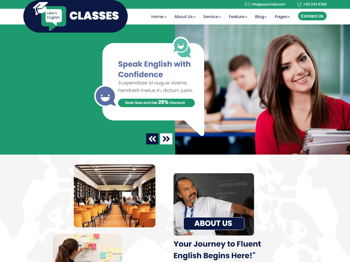 English Speaking Classes - Tema WordPress English Speaking Classes