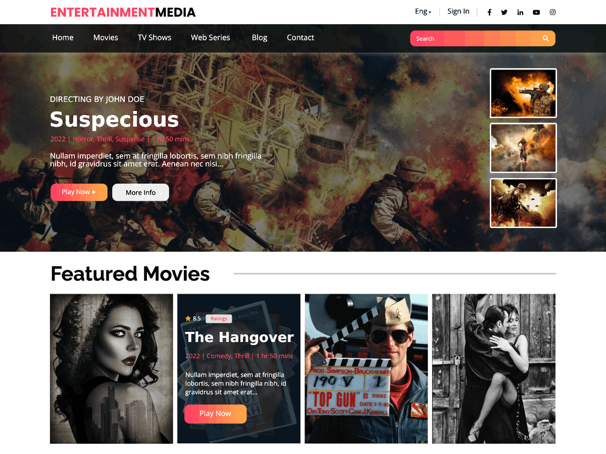Entertainment Media - Tema WordPress Entertainment Media