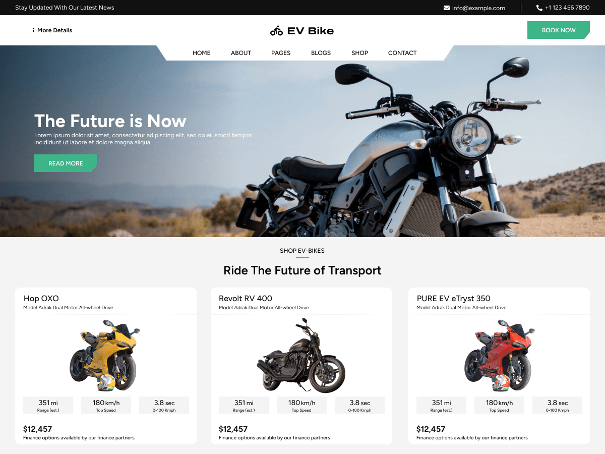 EV Bike Shop - Tema WordPress EV Bike Shop