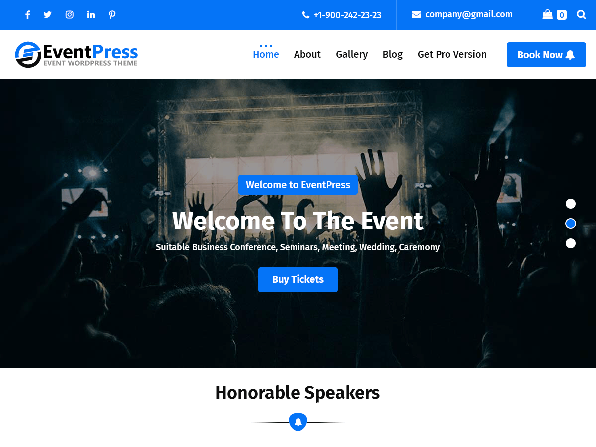 EventPress - Tema WordPress EventPress