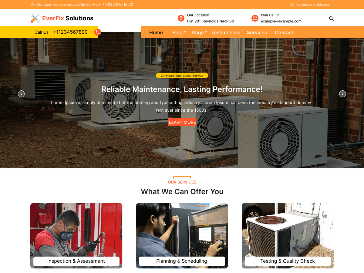 Expert AC Repair - Tema WordPress Expert AC Repair
