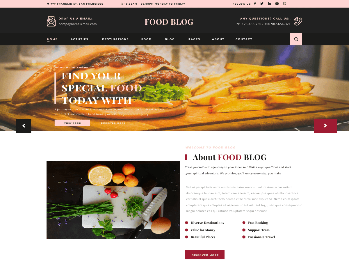 Expert Food Blog - Tema WordPress Expert Food Blog