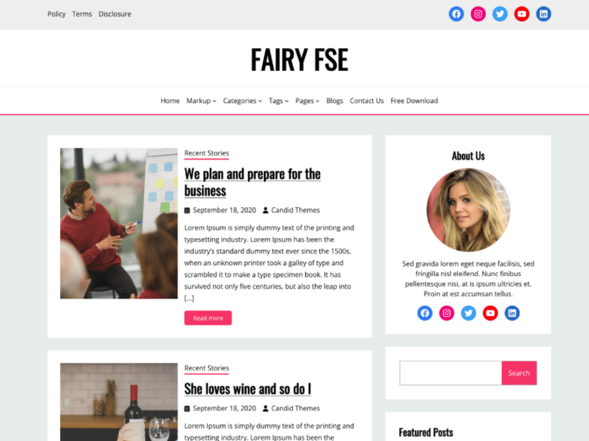 Fairy FSE - Tema WordPress Fairy FSE