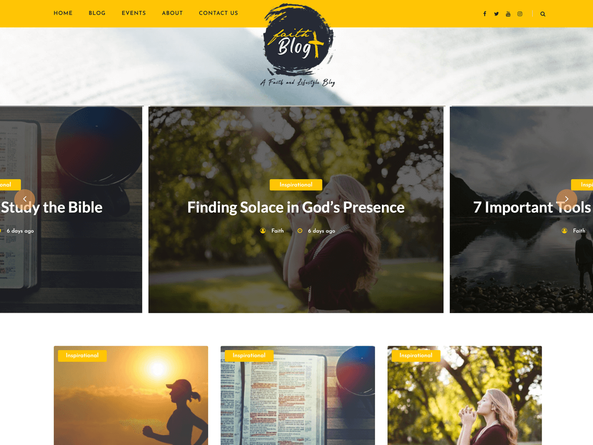 Faith Blog - Tema WordPress Faith Blog