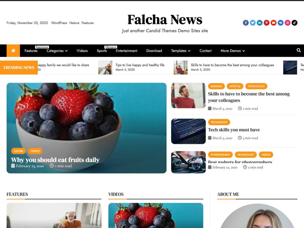 Falcha News - Tema WordPress Falcha News