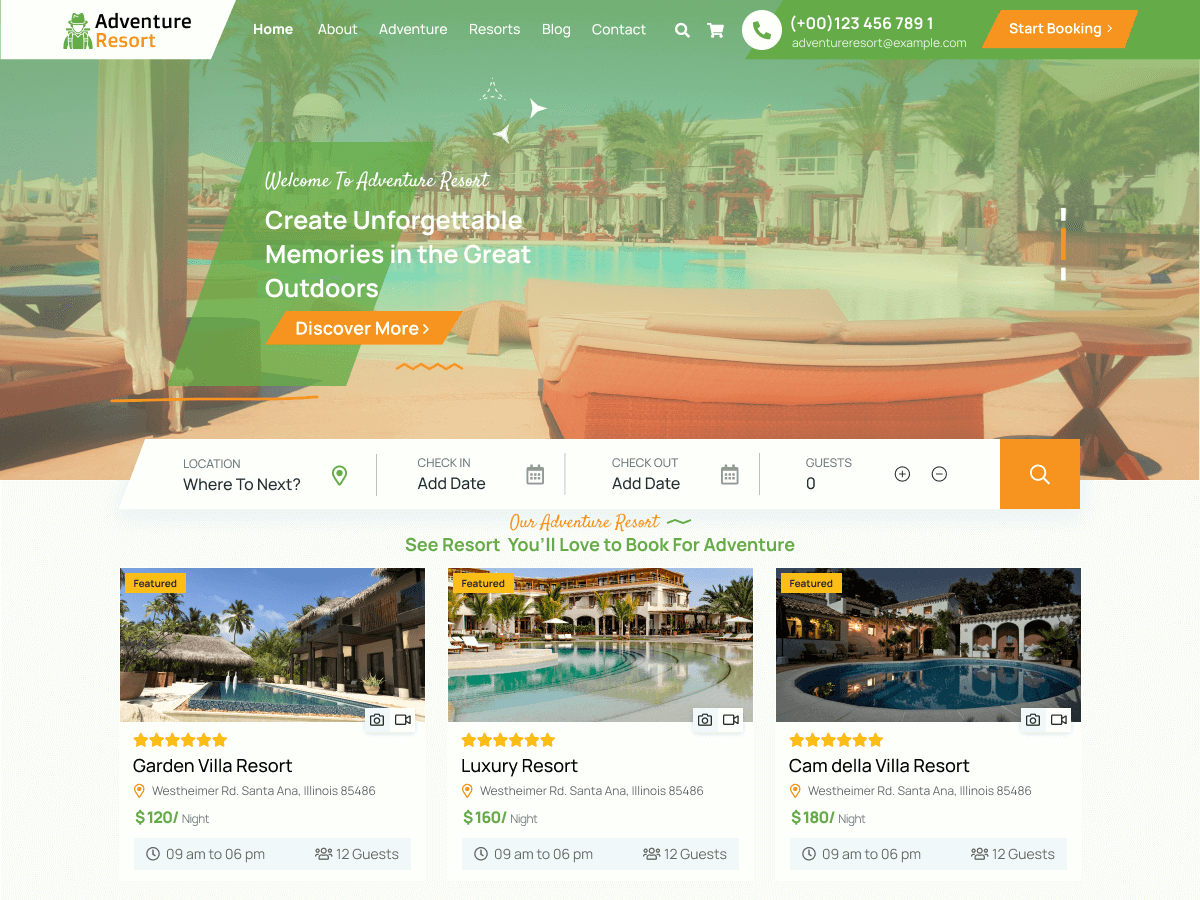 Farm Adventure Resort - Tema WordPress Farm Adventure Resort