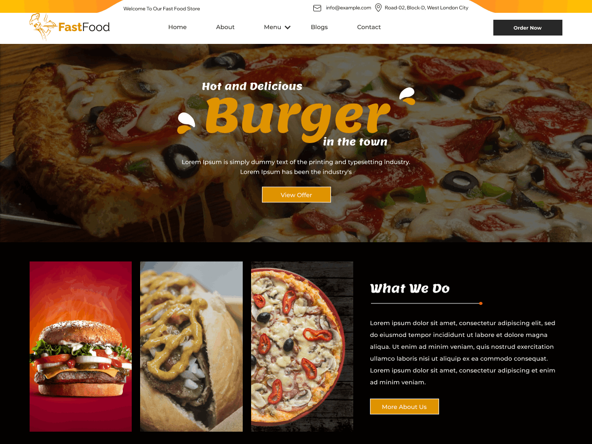 Fast Food Joint - Tema WordPress Fast Food Joint