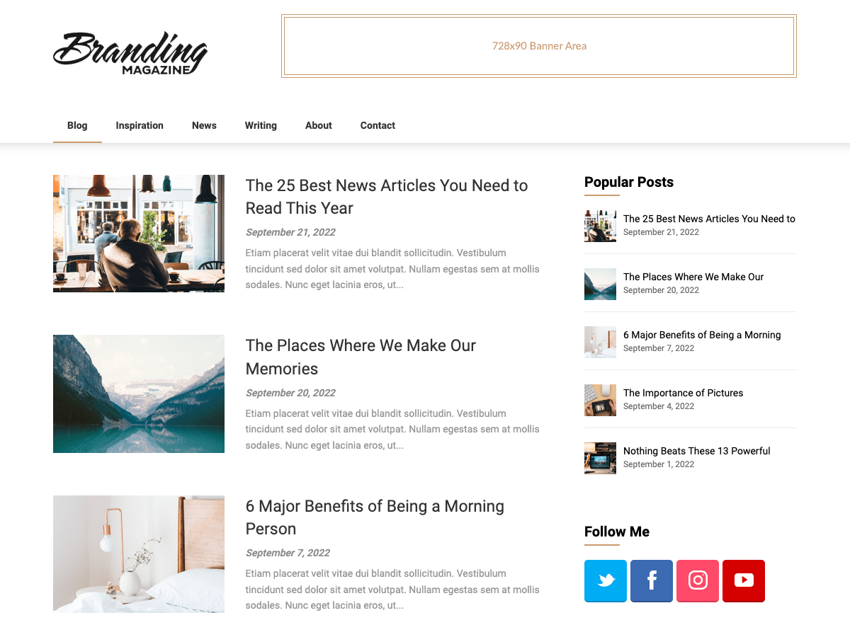 Feather Magazine - Tema WordPress Feather Magazine