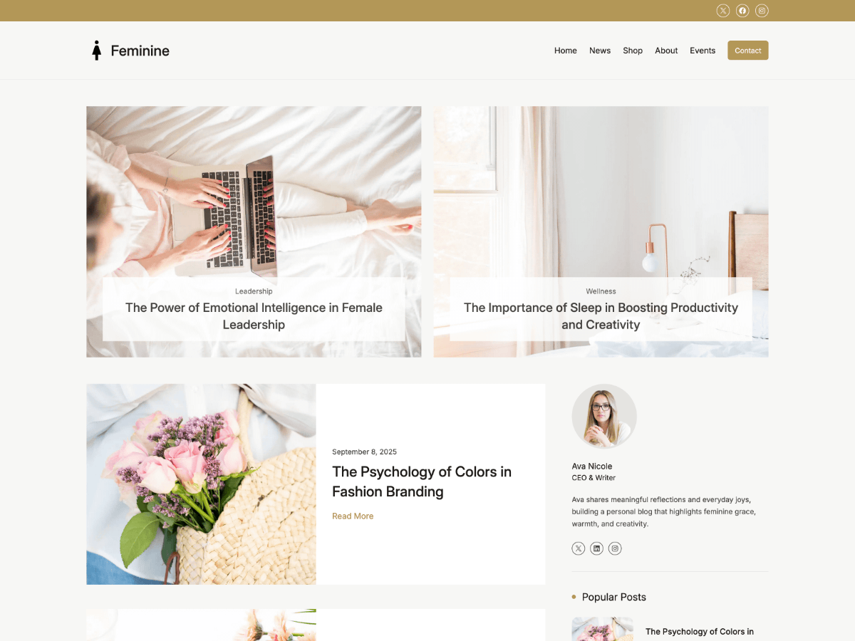 Feminine Blog FSE