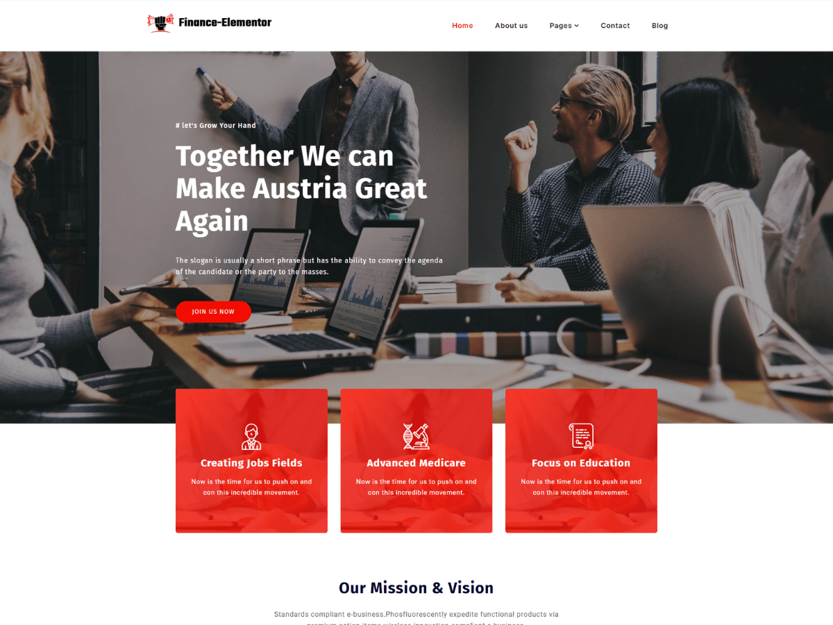 Finance Elementor