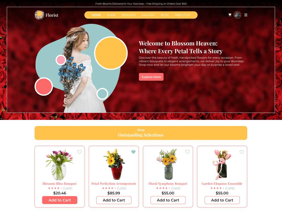 Florist Elementor - Tema WordPress Florist Elementor