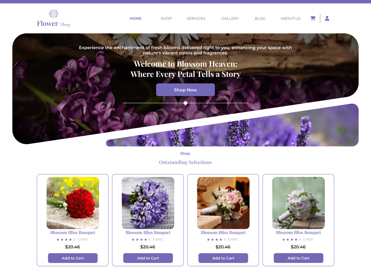 Flower Shop Elementor - Tema WordPress Flower Shop Elementor