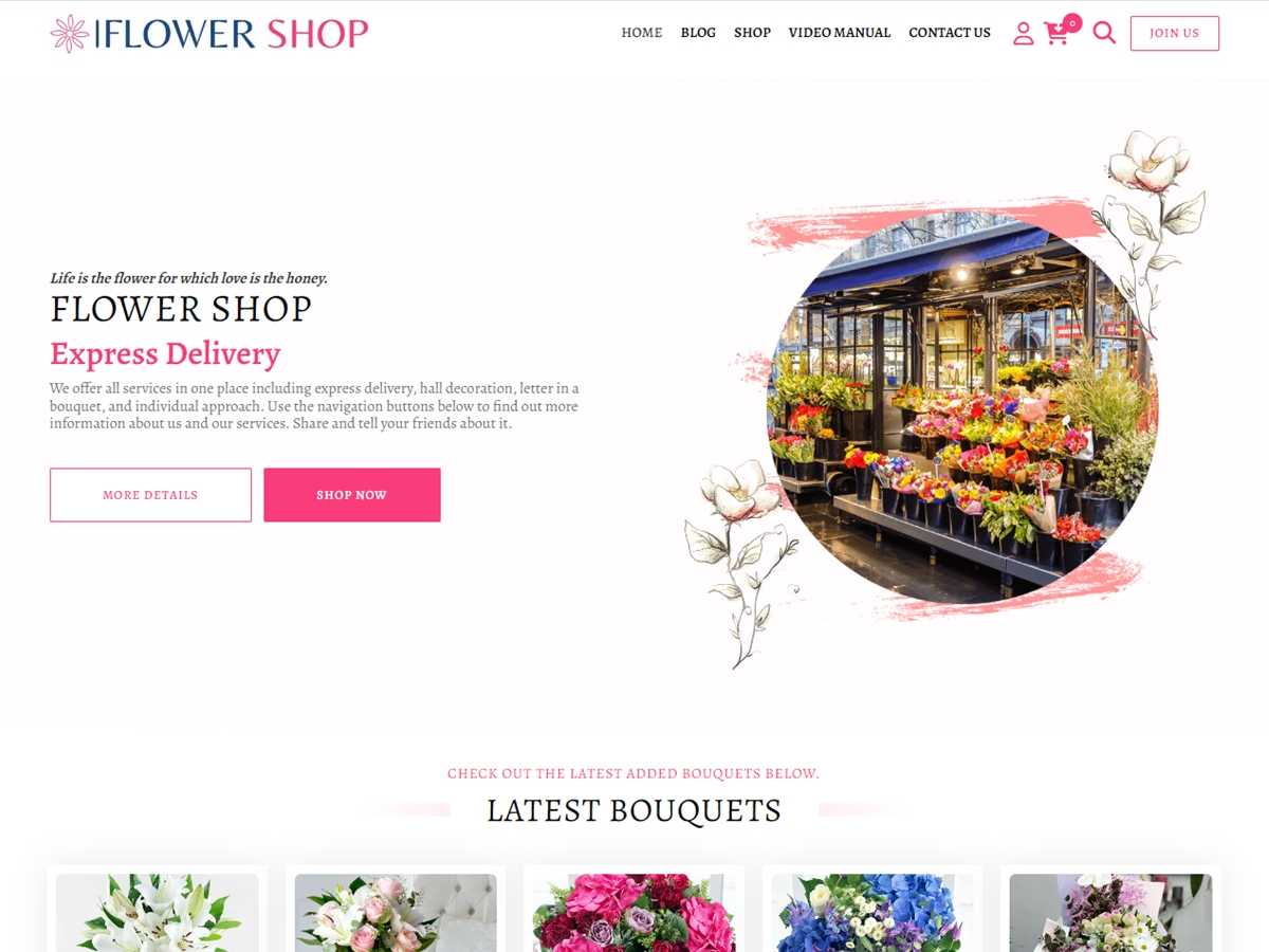 Flower Shop: Florist - Tema WordPress Flower Shop: Florist