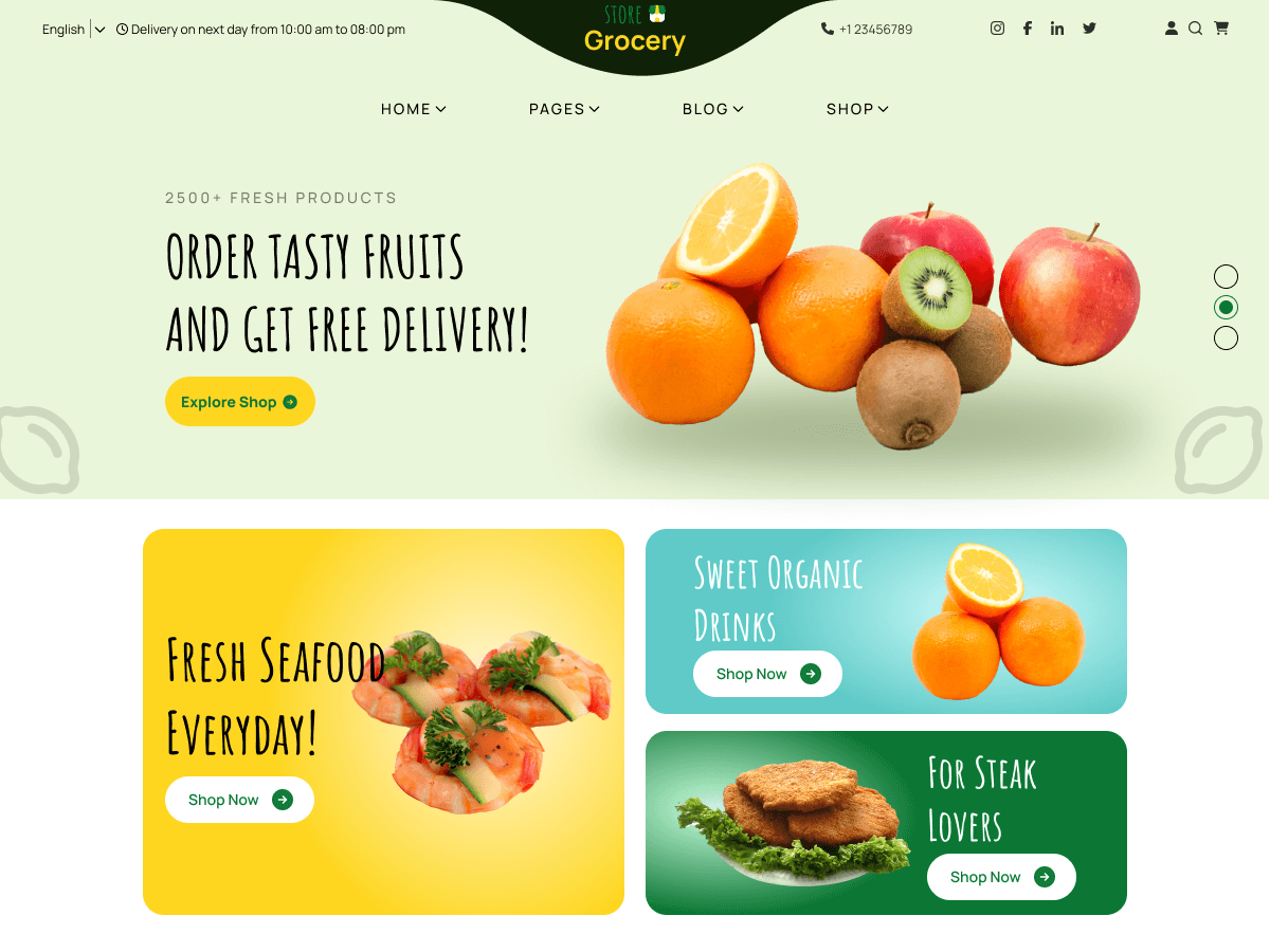 Food Grocery Hub - Tema WordPress Food Grocery Hub