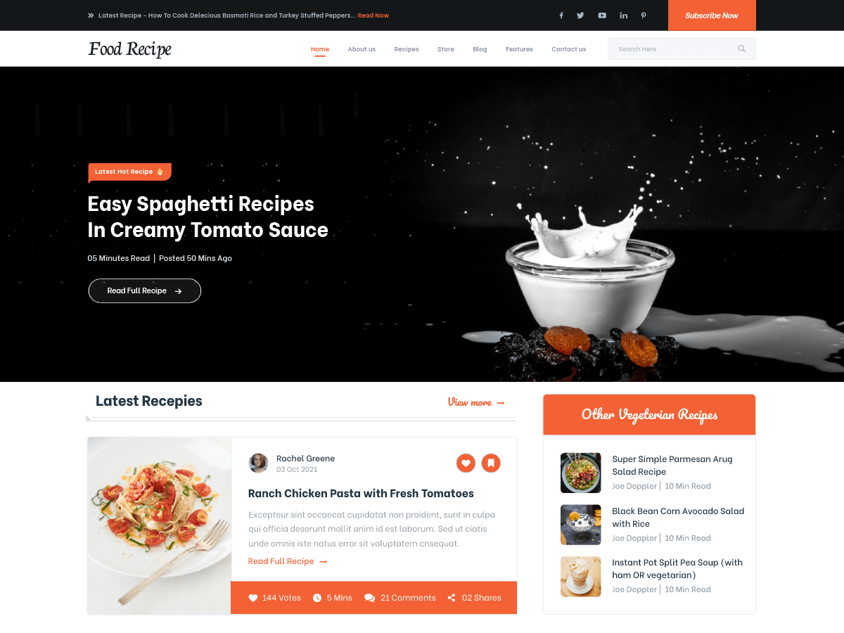 Food Recipe Blog