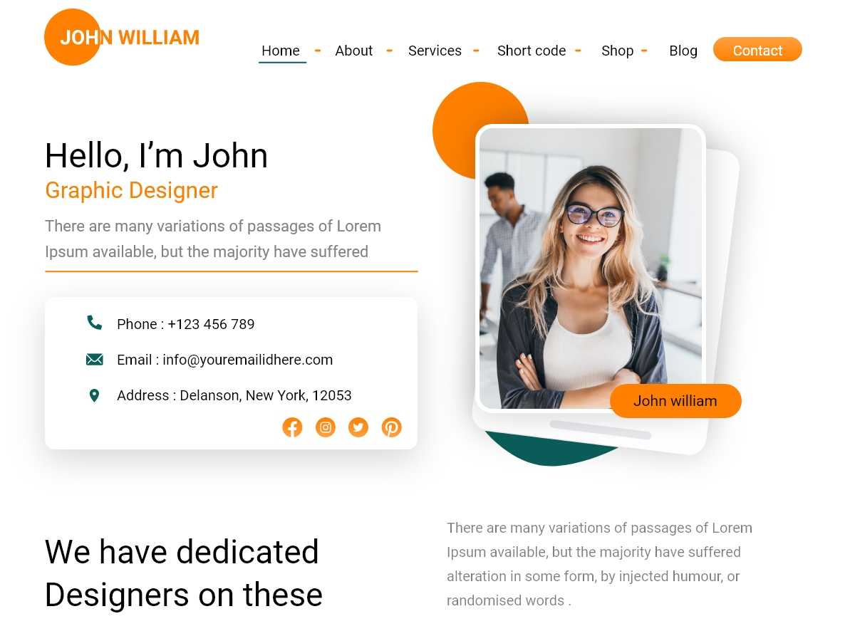 Freelancer Portfolio - Tema WordPress Freelancer Portfolio