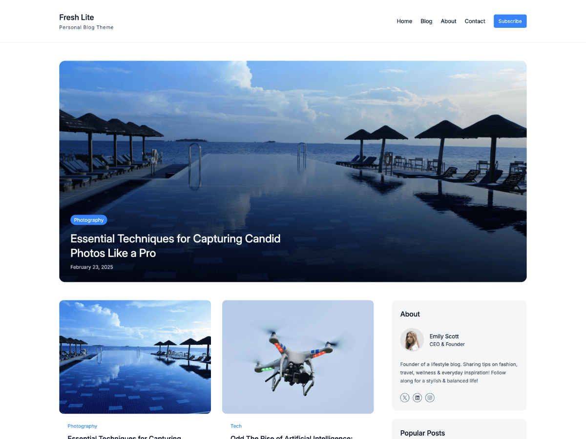 Fresh Blog Lite