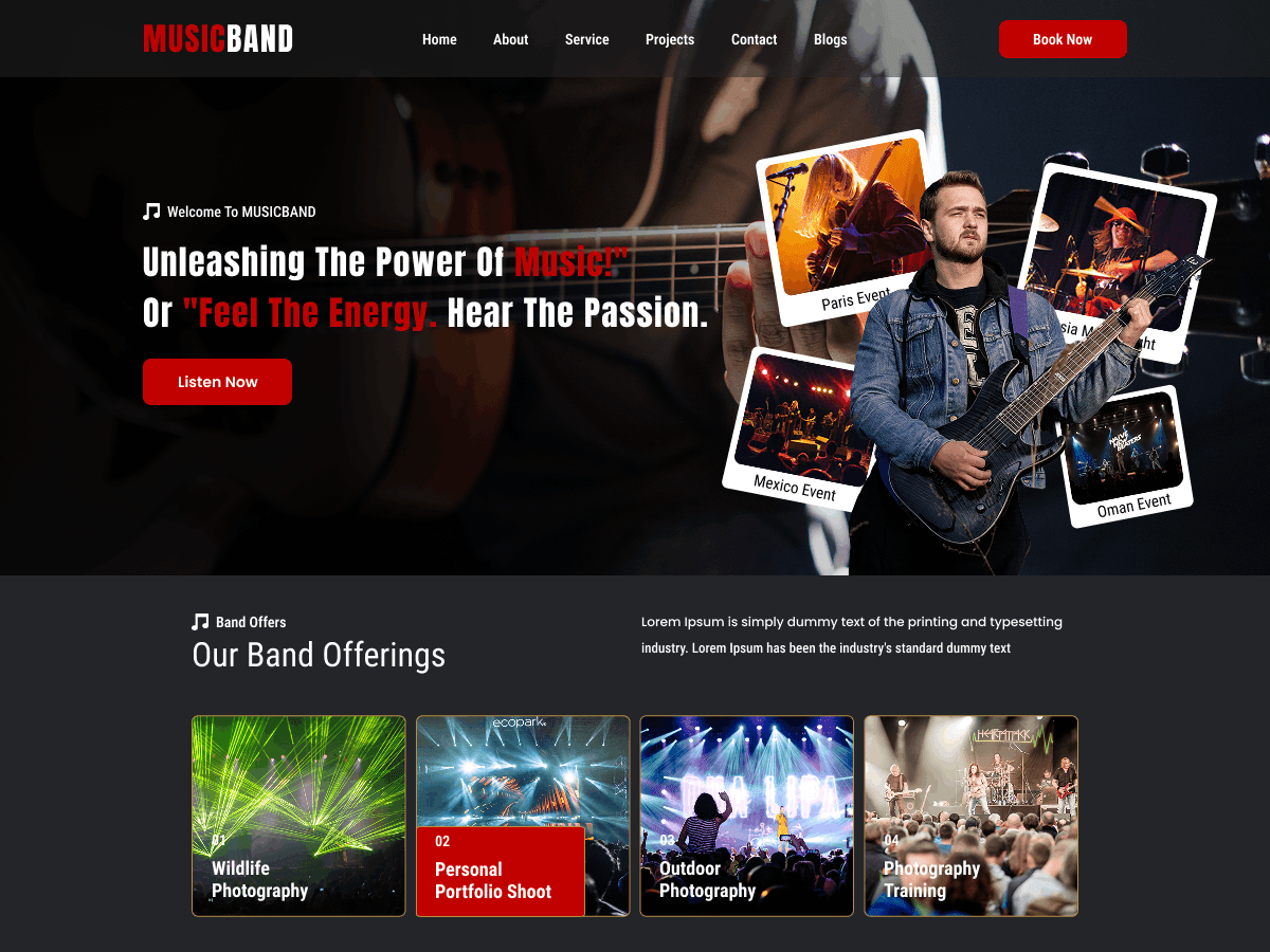 FSE Band Artist - Tema WordPress FSE Band Artist