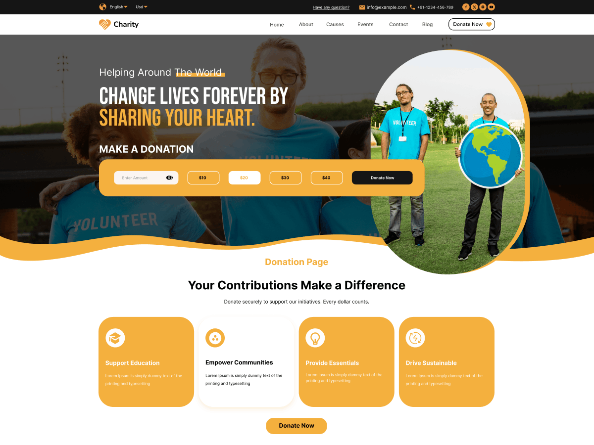 FSE Nonprofit NGO - Tema WordPress FSE Nonprofit NGO