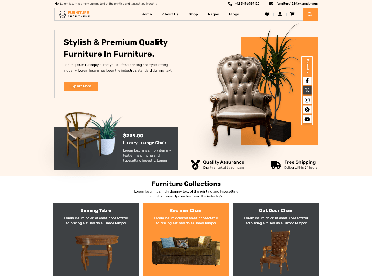 Furniture Shop Blocks - Tema WordPress Furniture Shop Blocks