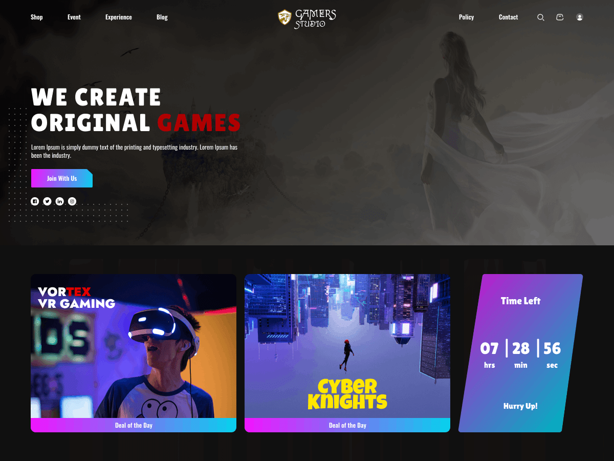 Gamers Studio - Tema WordPress Gamers Studio