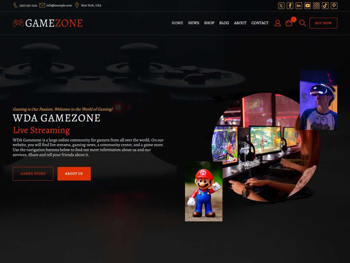 Gaming WDA - Tema WordPress Gaming WDA