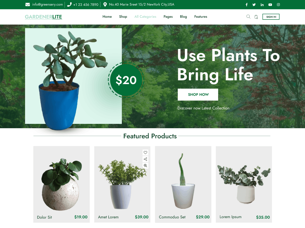 Gardener Lite - Tema WordPress Gardener Lite
