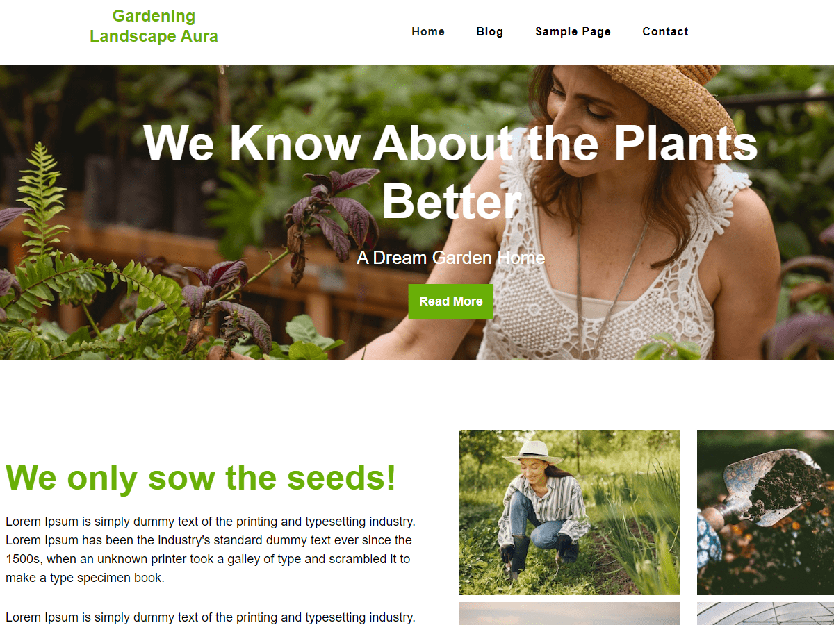 Gardening Landscape Aura - Tema WordPress Gardening Landscape Aura