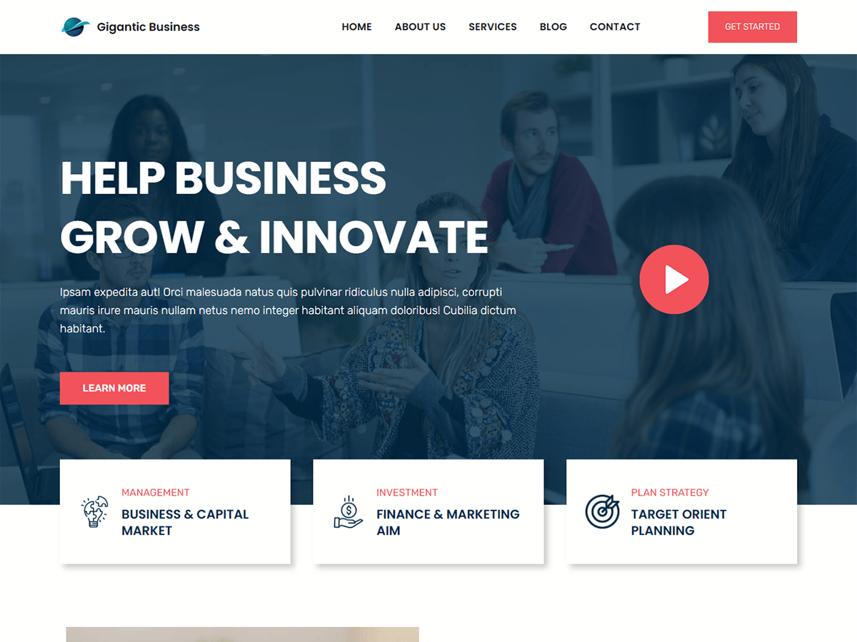 Gigantic Business - Tema WordPress Gigantic Business