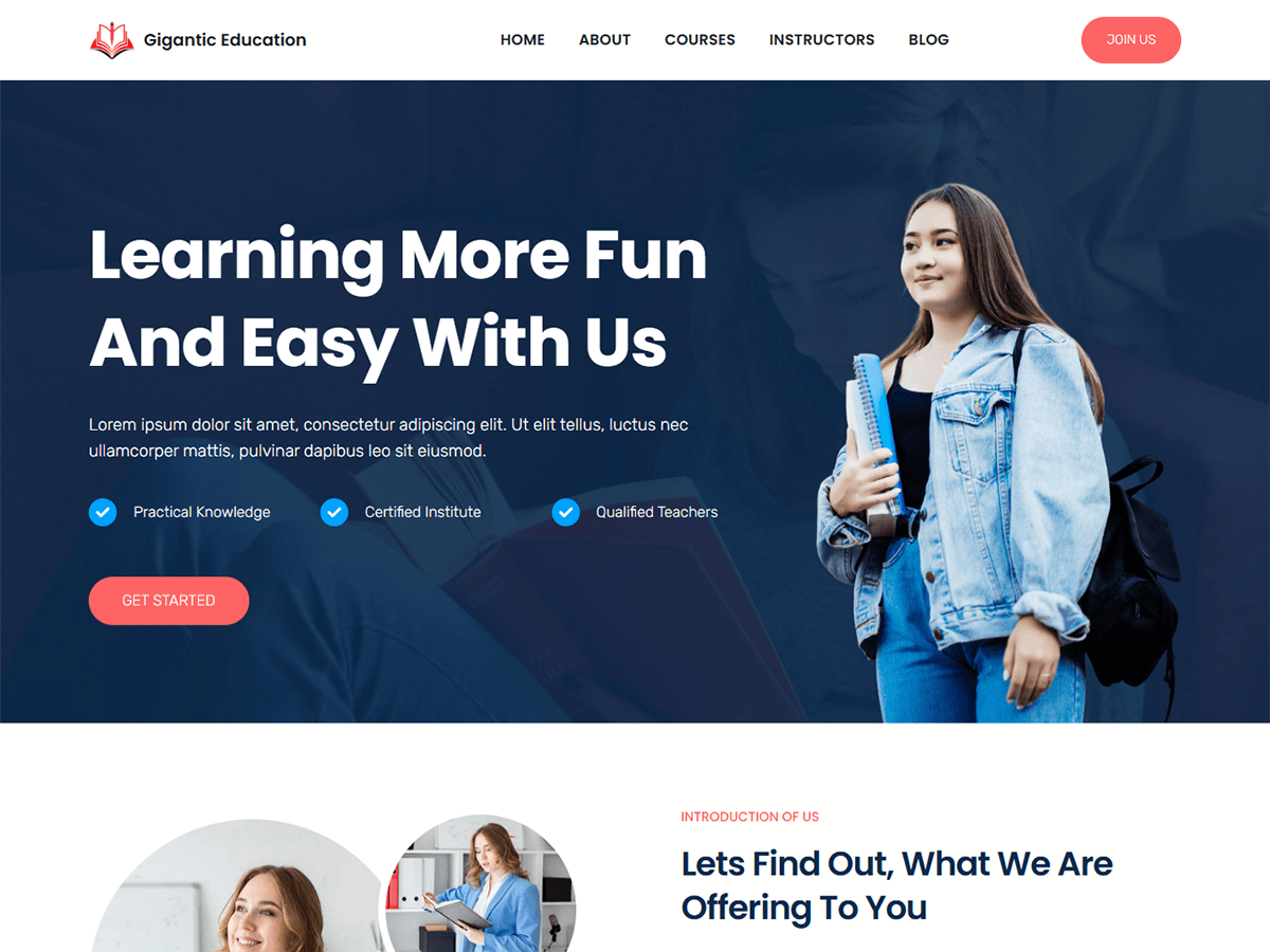 Gigantic Education - Tema WordPress Gigantic Education