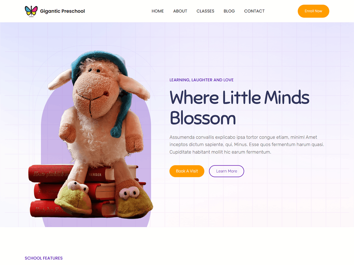 Gigantic Preschool - Tema WordPress Gigantic Preschool