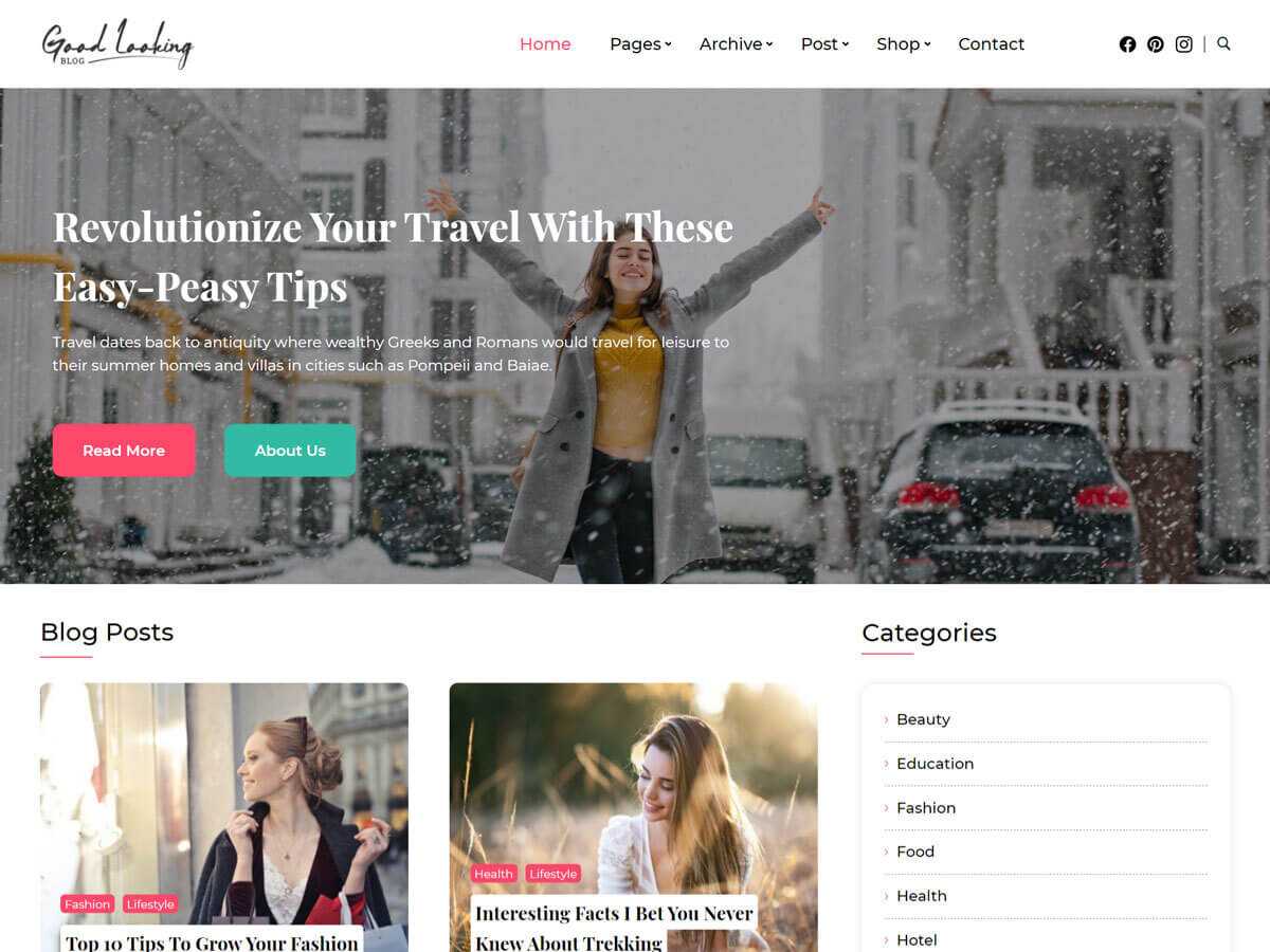 Good Looking Blog - Tema WordPress Good Looking Blog