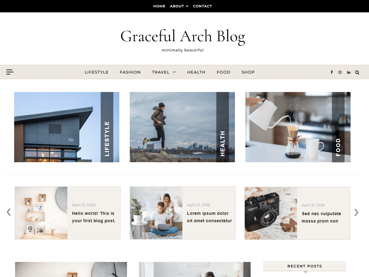 Graceful Arch Blog - Tema WordPress Graceful Arch Blog