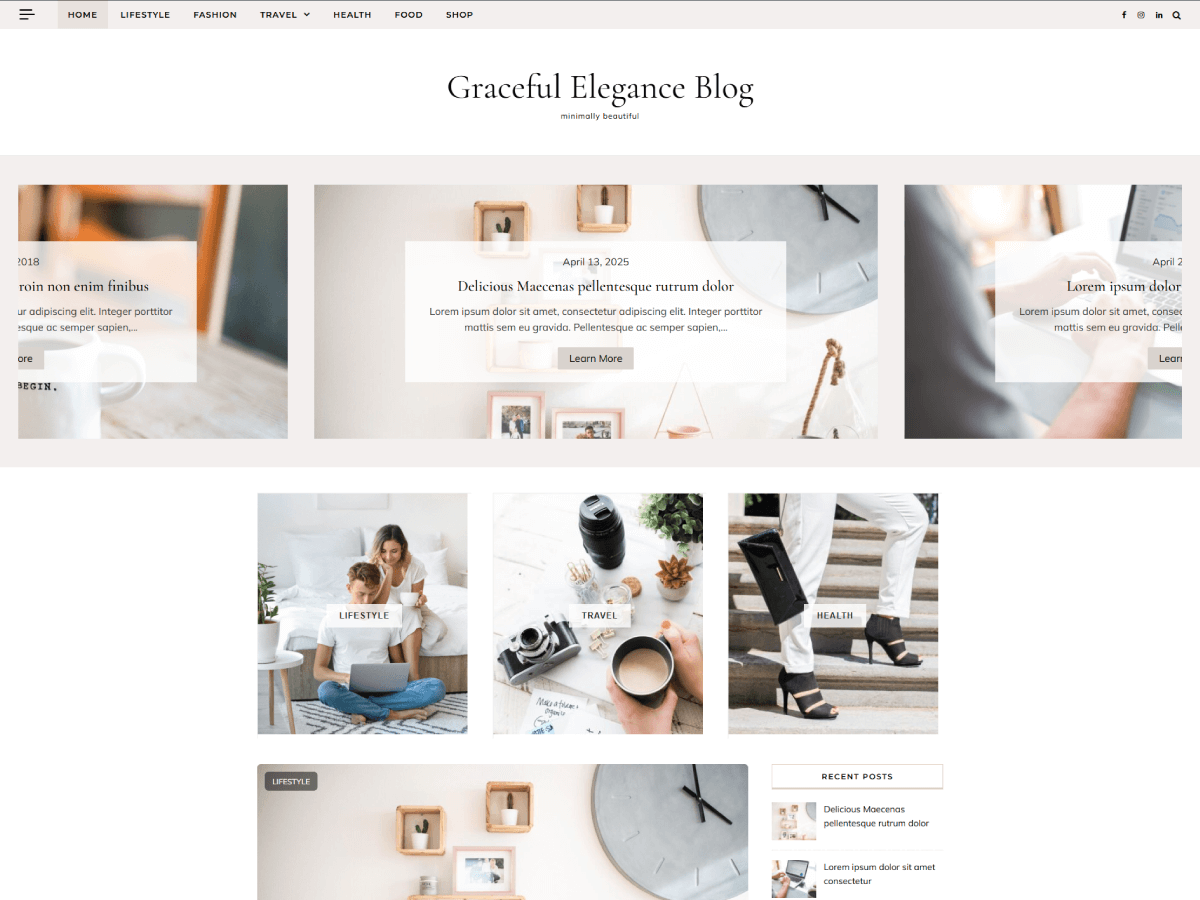 Graceful Elegance Blog - Tema WordPress Graceful Elegance Blog