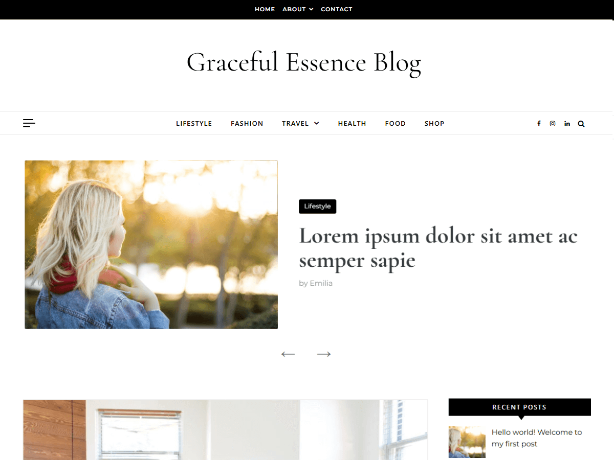 Graceful Essence Blog - Tema WordPress Graceful Essence Blog