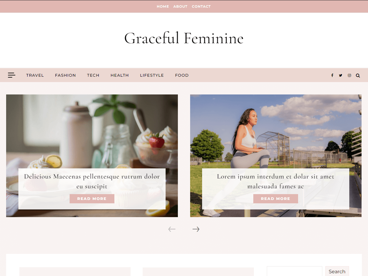 Graceful Feminine - Tema WordPress Graceful Feminine