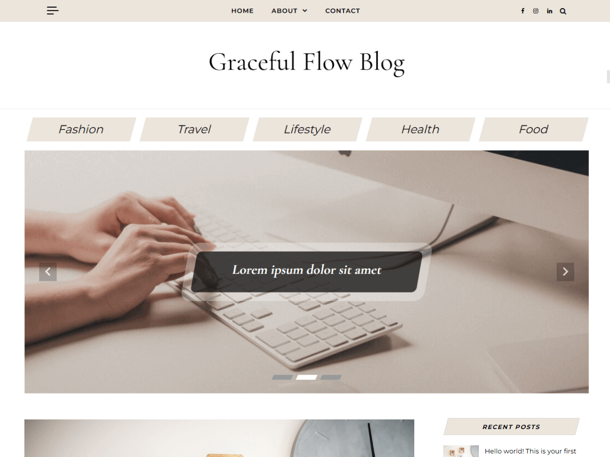 Graceful Flow Blog - Tema WordPress Graceful Flow Blog