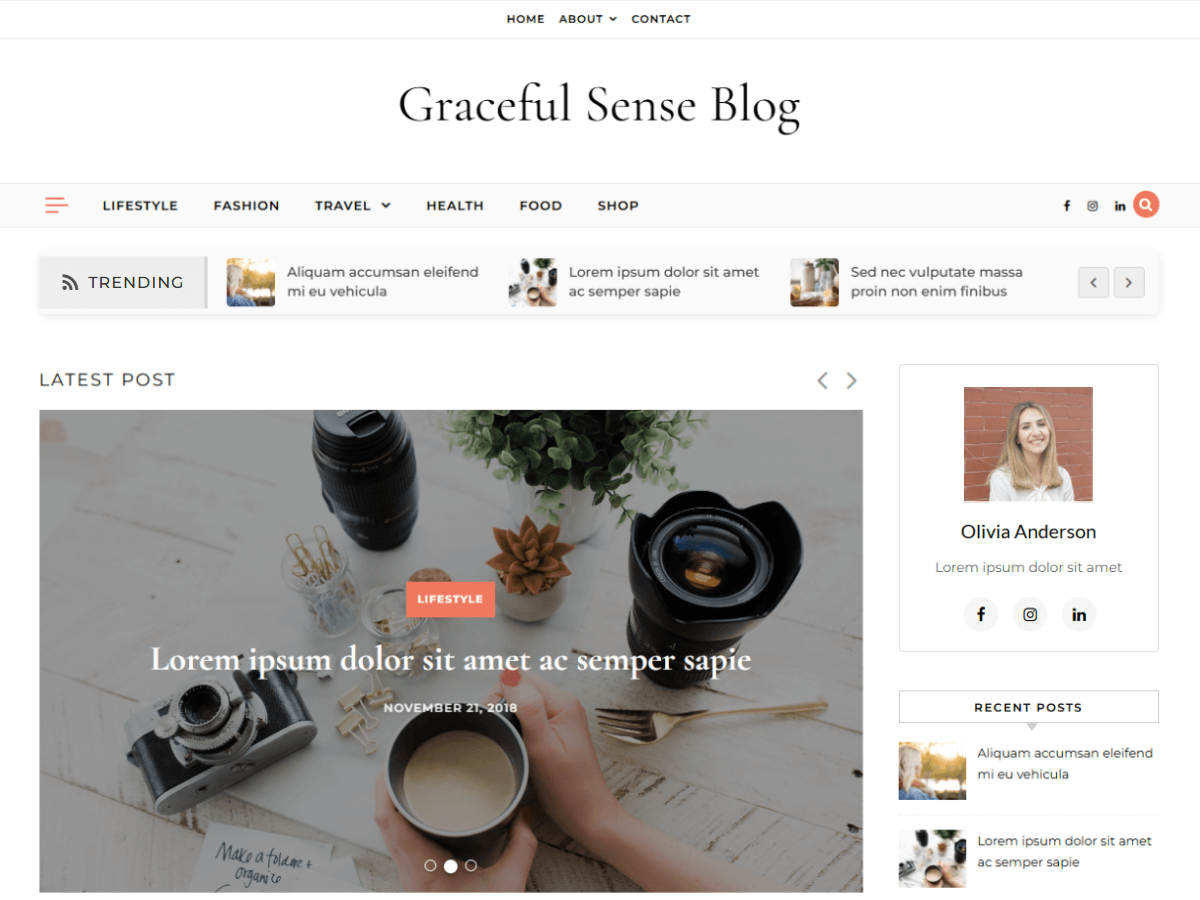 Graceful Sense Blog - Tema WordPress Graceful Sense Blog