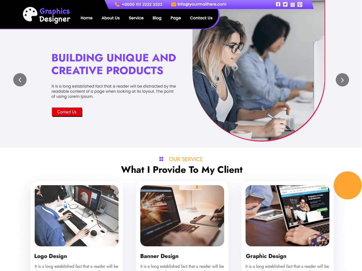 Graphics Designer - Tema WordPress Graphics Designer