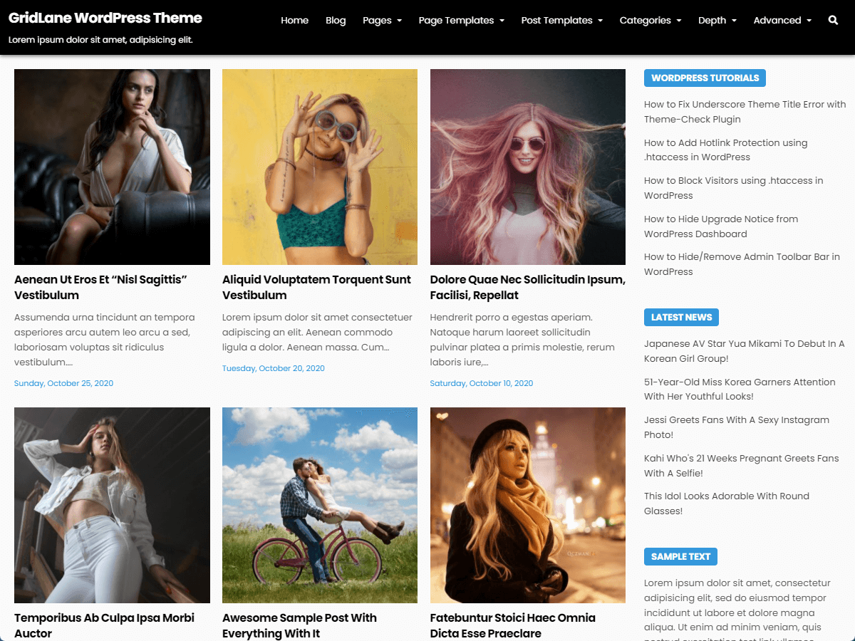 GridLane - Tema WordPress GridLane