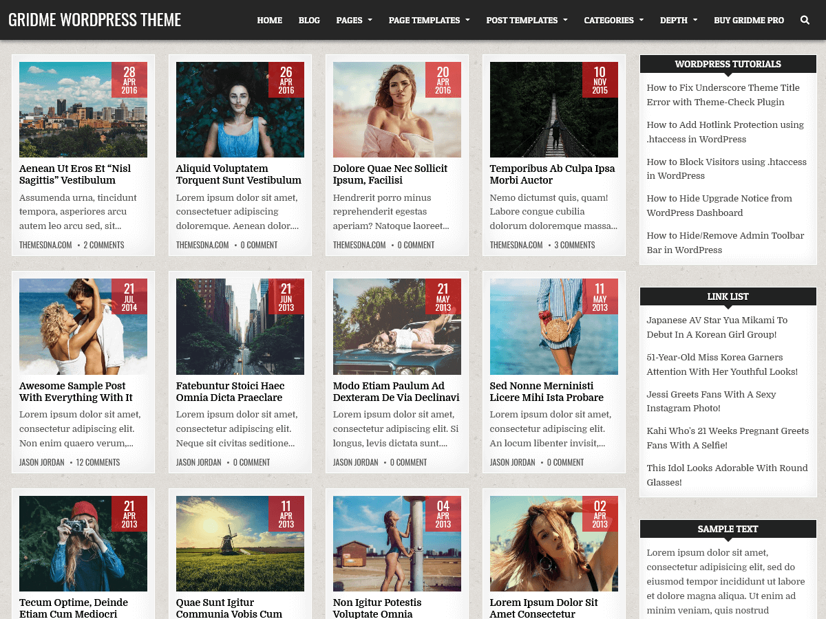 GridMe - Tema WordPress GridMe