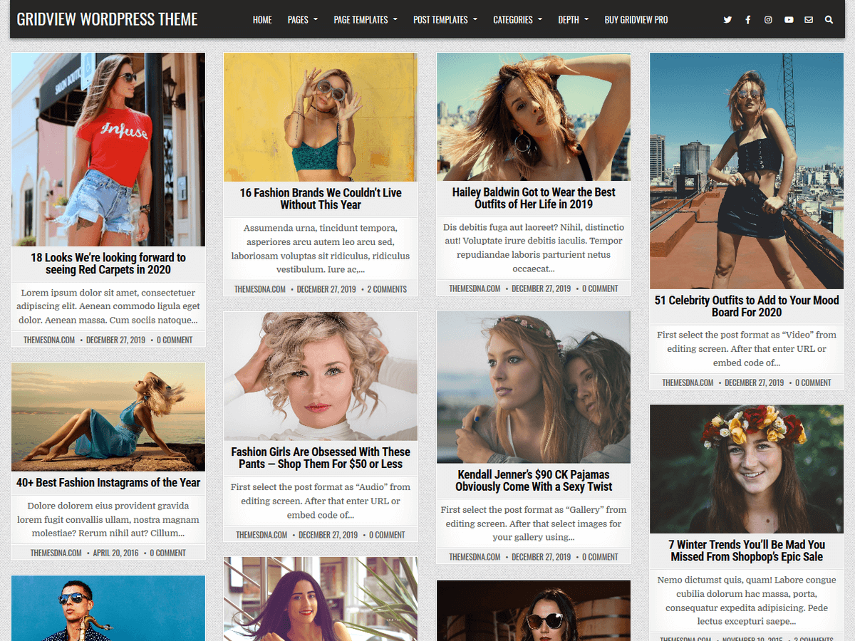 GridView - Tema WordPress GridView