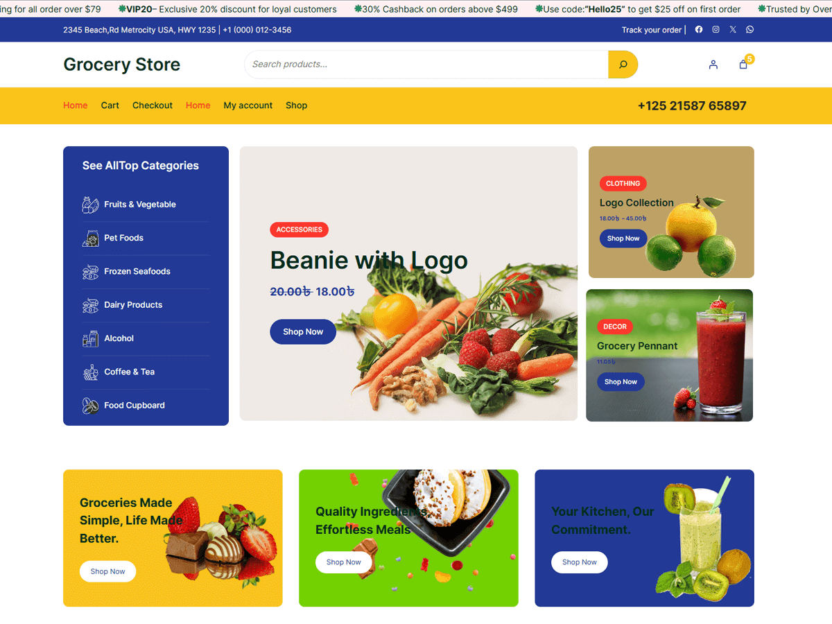 Grocery and Organic Store - Tema WordPress Grocery and Organic Store