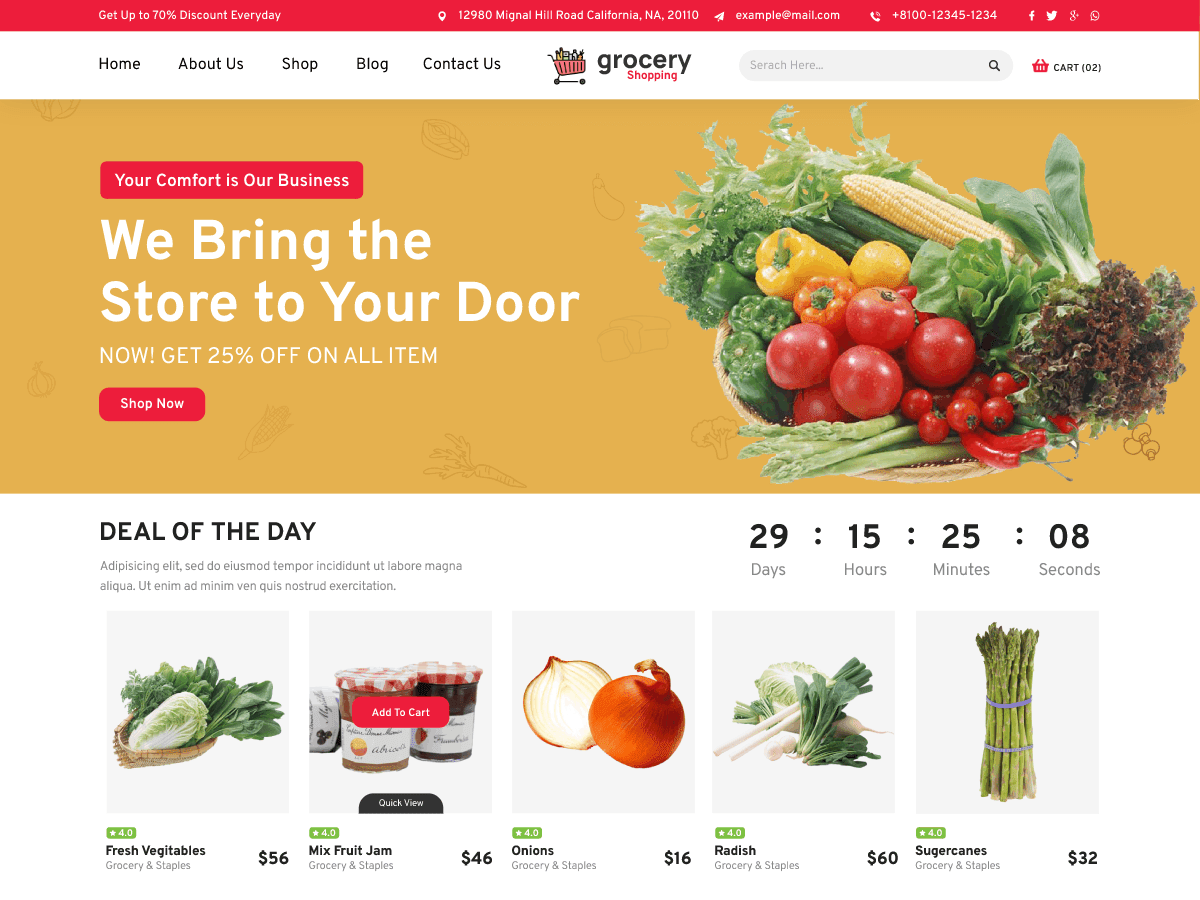 Grocery Shopping - Tema WordPress Grocery Shopping