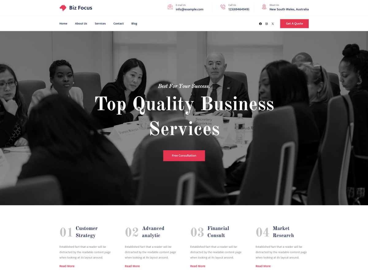 Gutenify Biz Focus - Tema WordPress Gutenify Biz Focus